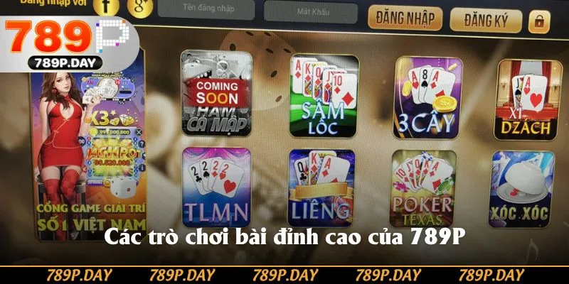 Những trò chơi game bài tại 789P bùng nổ nhất hiện nay 